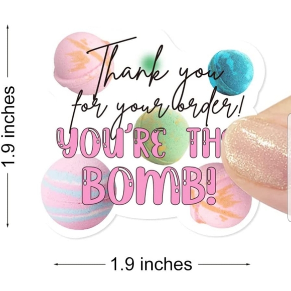 50 CT  Thank You for Your Order Bomb Stickers, Thank You Stickers - Picture 1 of 11